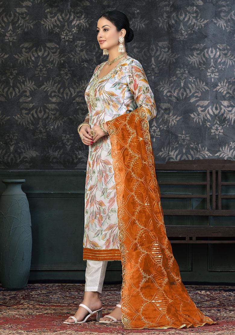 Sage Green Embroidered Modal Dress Material