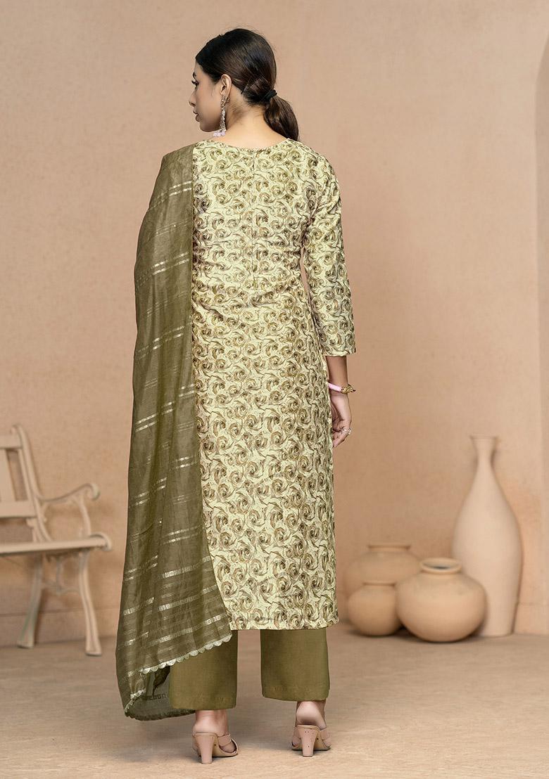 Peach Embroidered Modal Dress Material