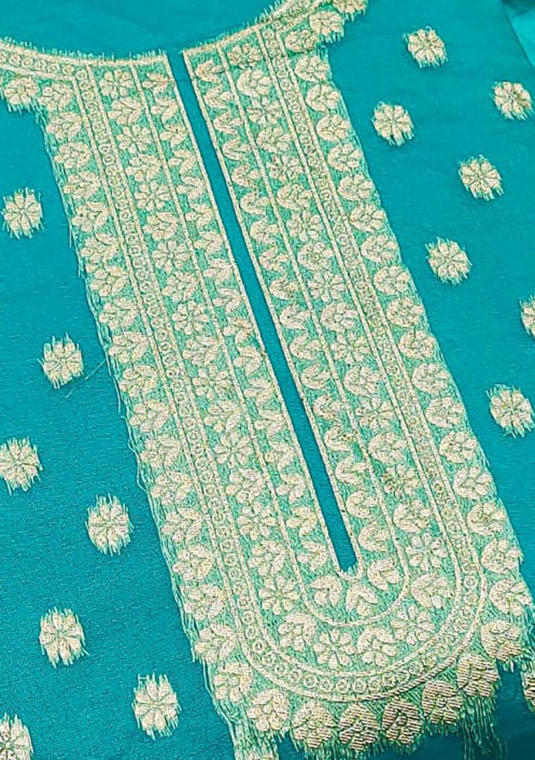 Multicolor Solid Organza Dress Material