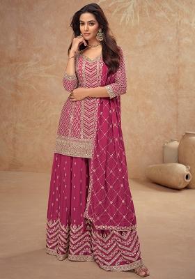 Pink Embroidered Silk Salwar Kameez
