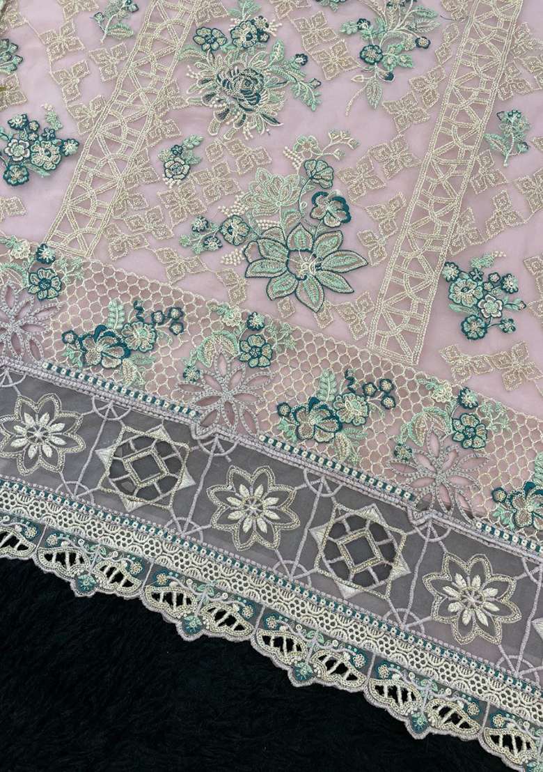 Lavender Chikankari Blended Kurta - Indya