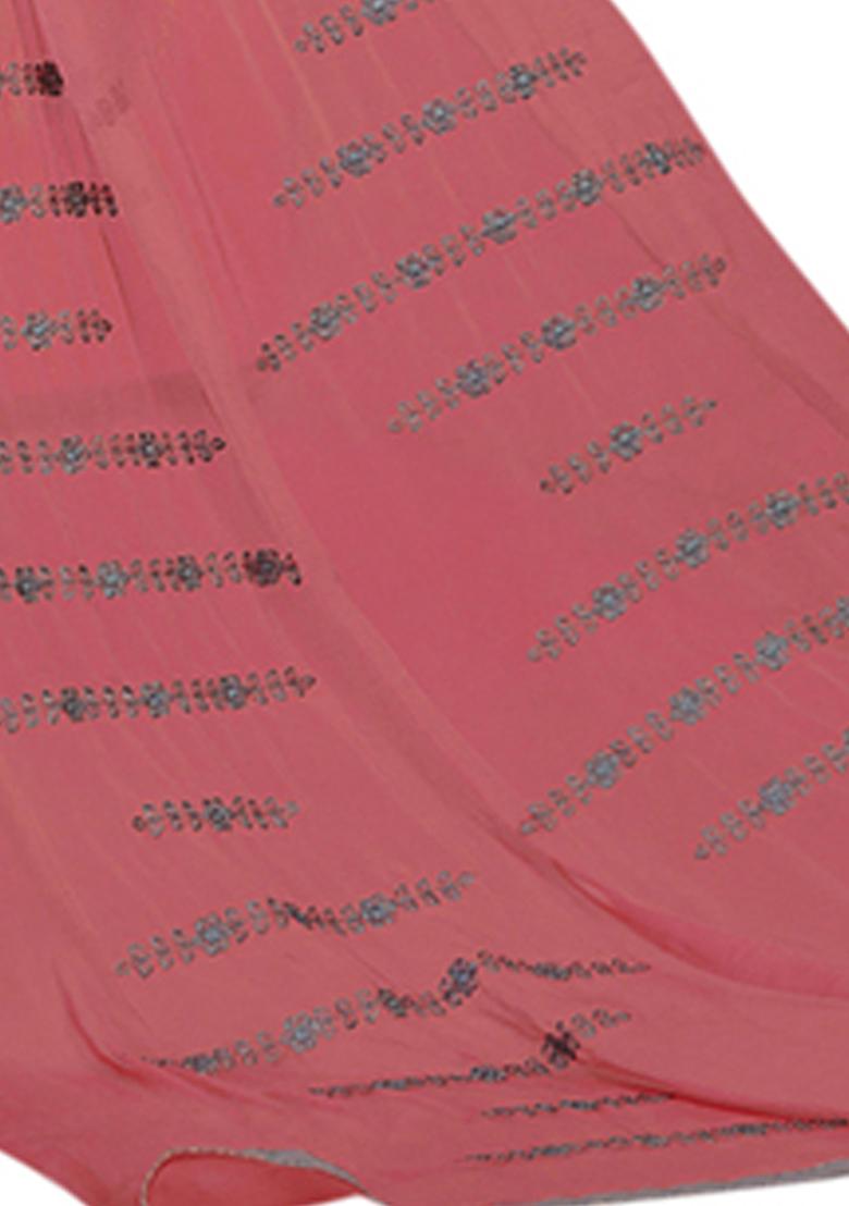 Grey Embroidered Cotton Blend Dress Material - Indya