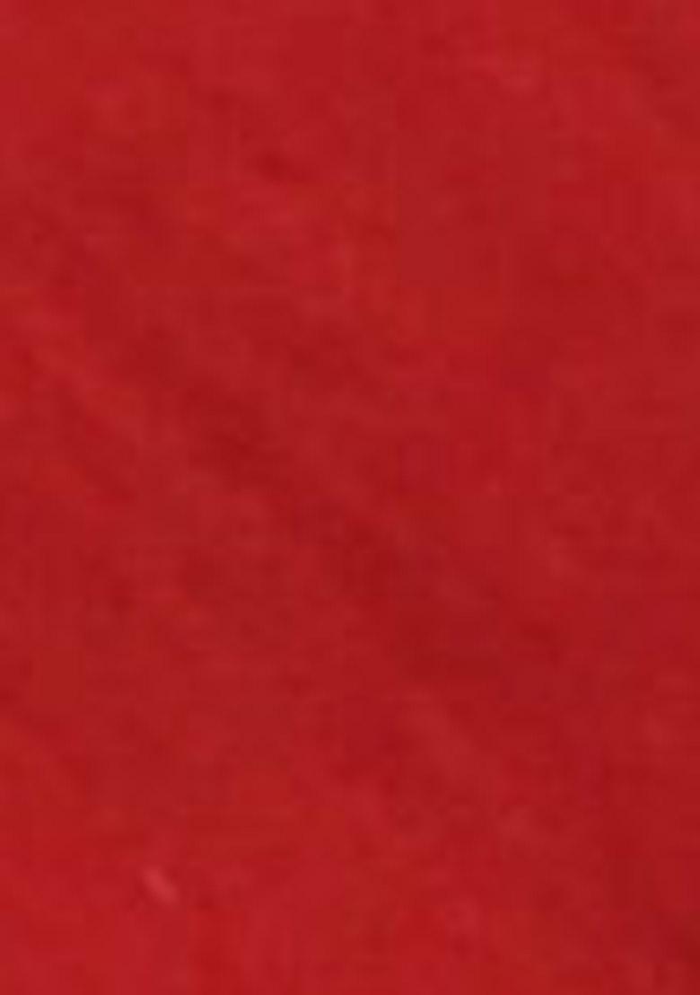 Red Embroidered Chanderi Dress Material - Indya