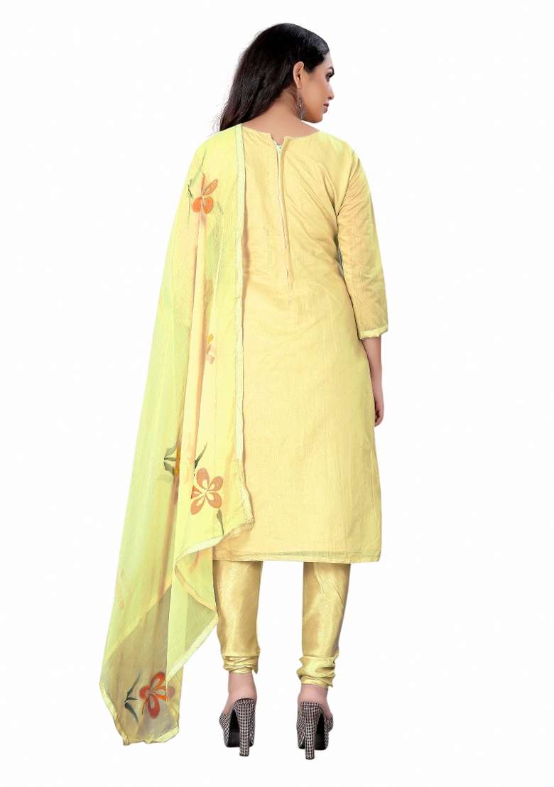 Beige Mirror Work Blended Pakistani Suit Set - Indya