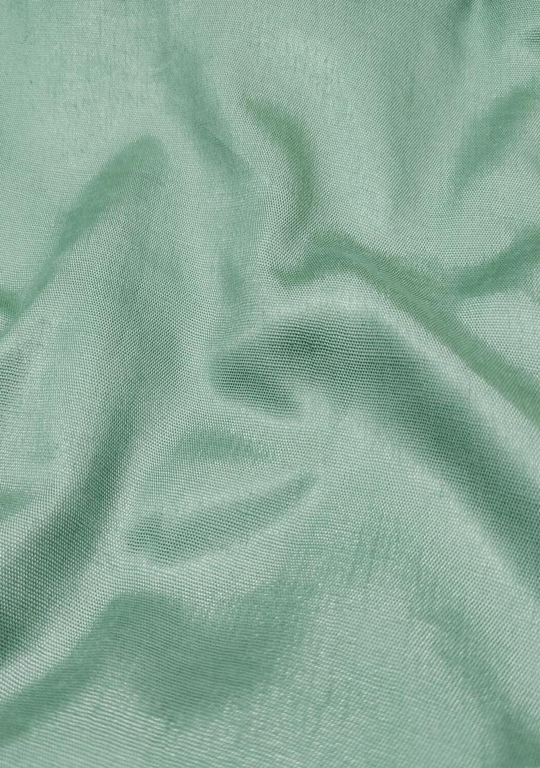 Sea Green Embroidered Jacquard Dress Material