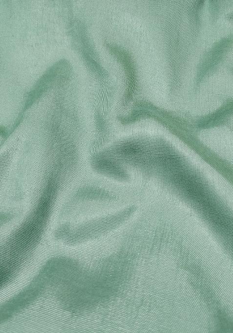 Sea Green Embroidered Jacquard Dress Material