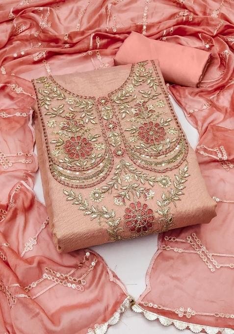 Baby Pink Embroidered Viscose Straight Kurta Set