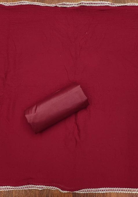 Peach Embroidered Jacquard Dress Material