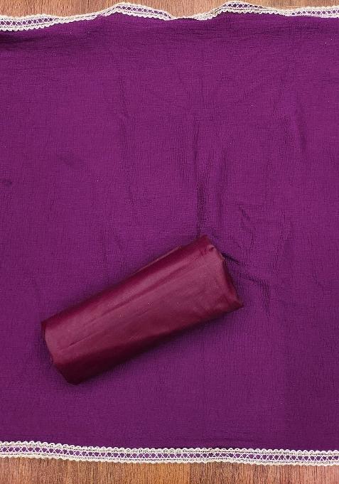 Burgundy Embroidered Jacquard Dress Material