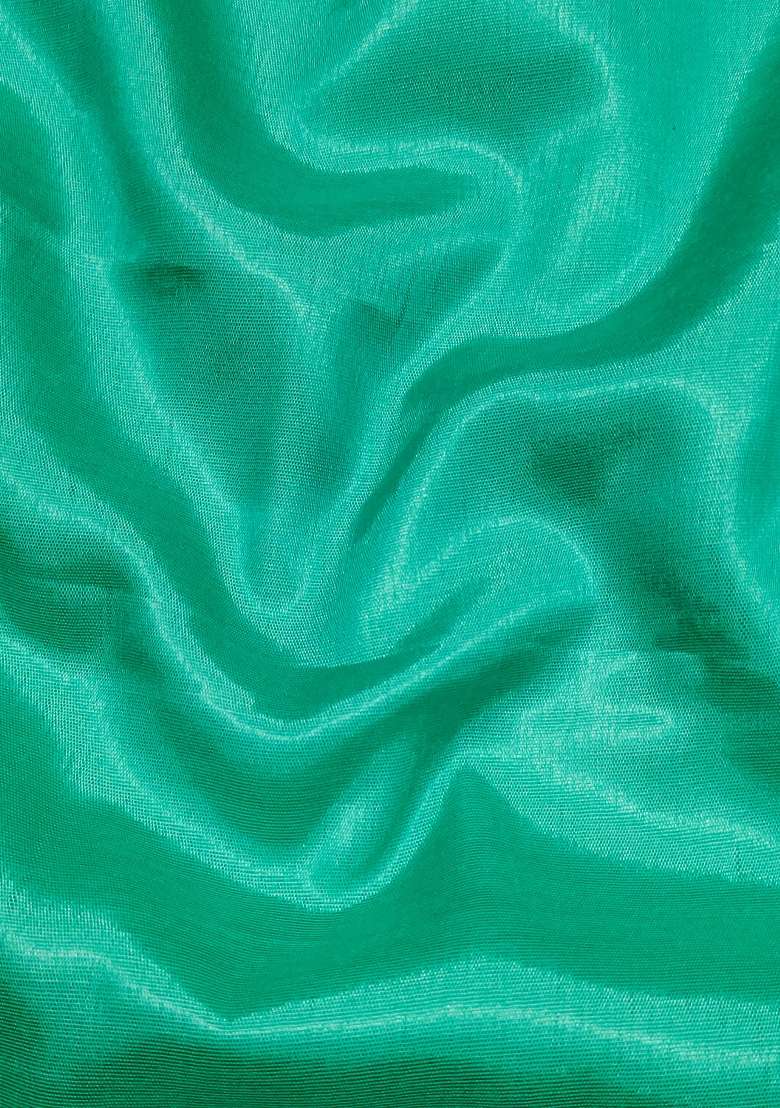 Sea Green Embroidered Cotton Straight Kurta Set - Indya
