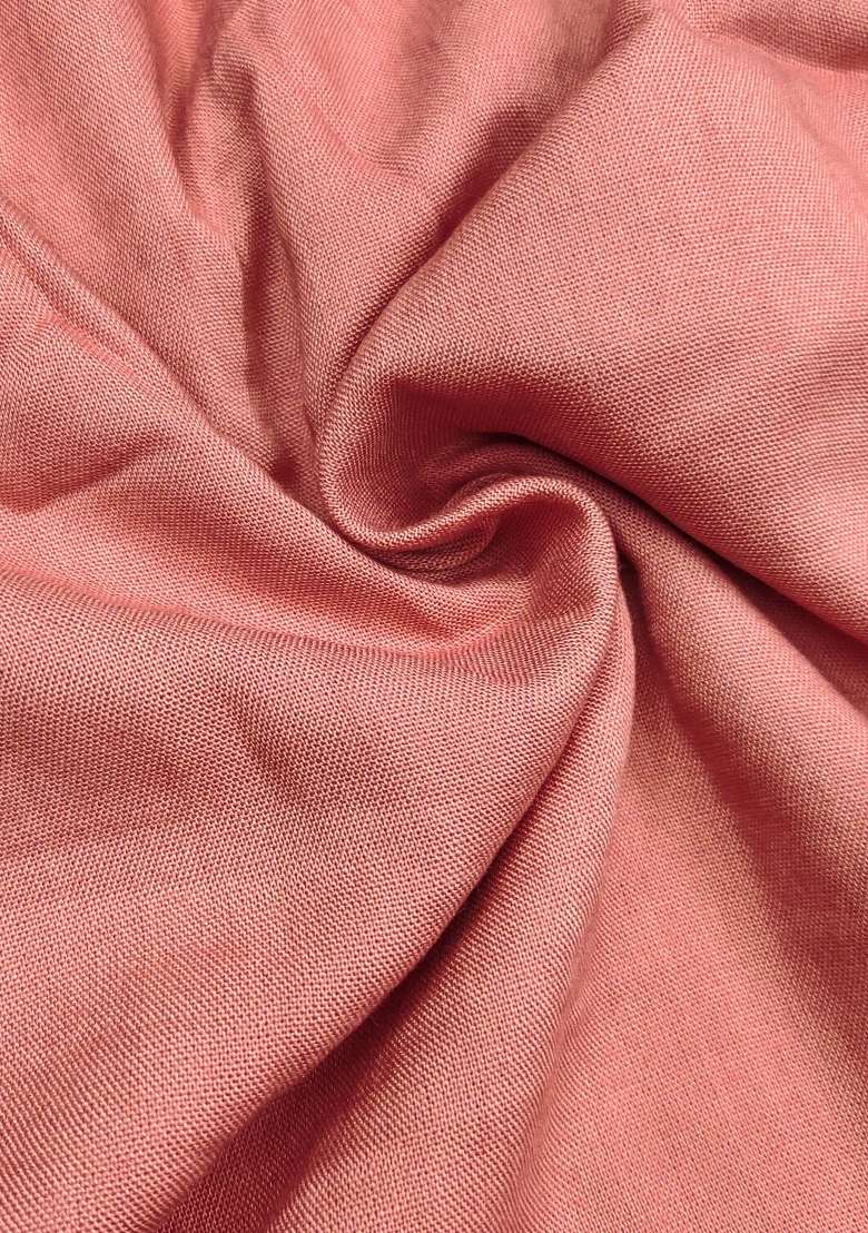 Peach Embroidered Silk Dress Material - Indya