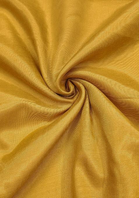 Yellow Embroidered Viscose Dress Material