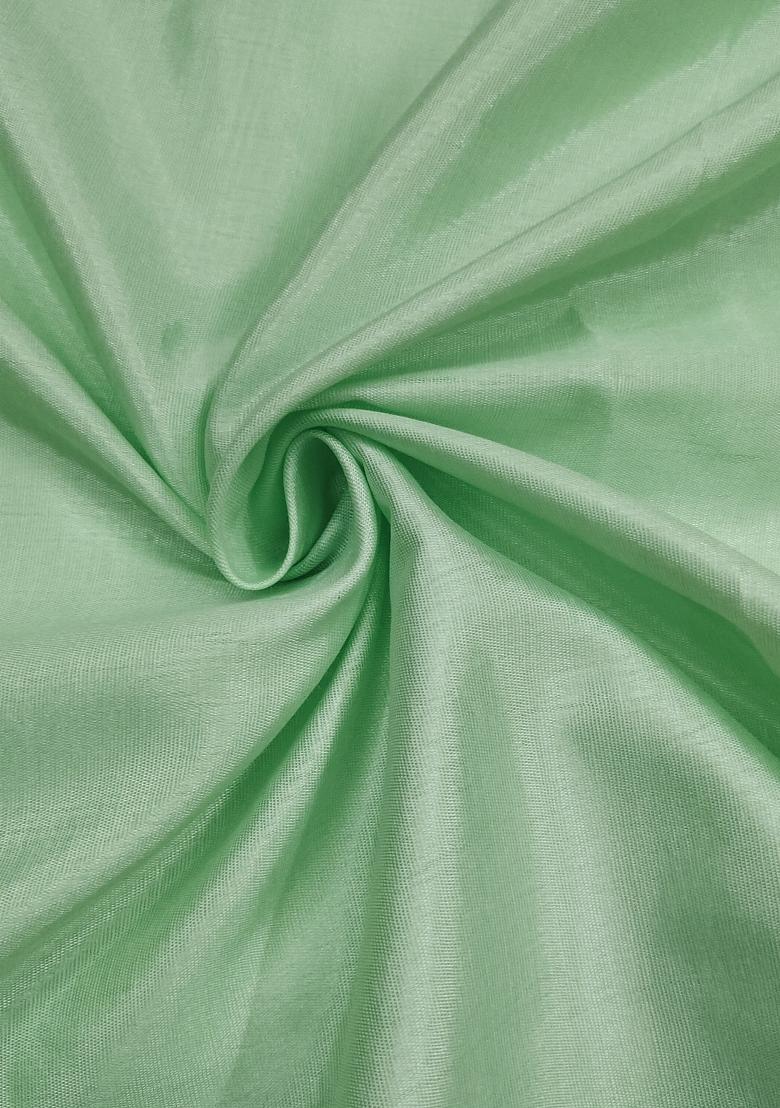 Green Embroidered Blended Dress Material