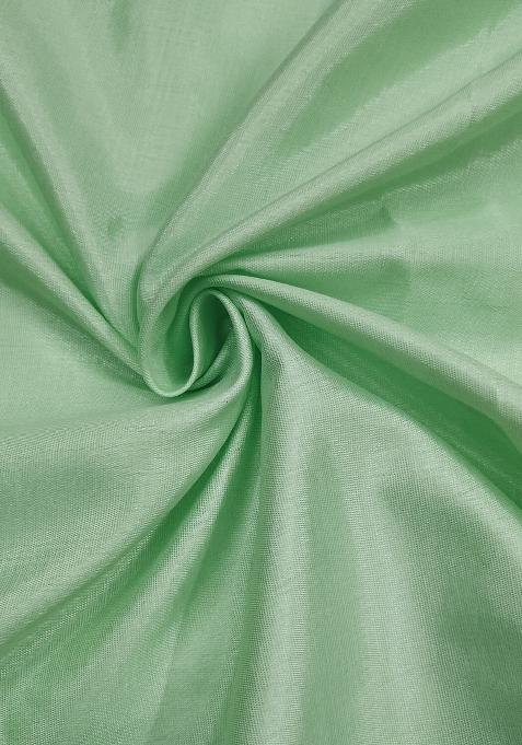 Green Embroidered Blended Dress Material