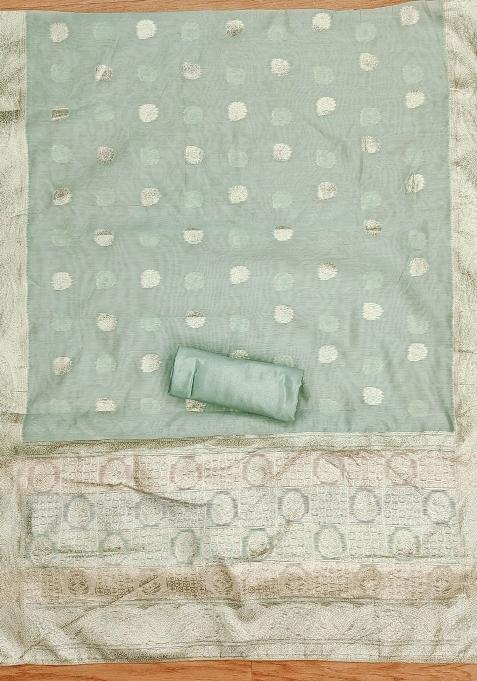 Multicolor Embroidered Jacquard Dress Material