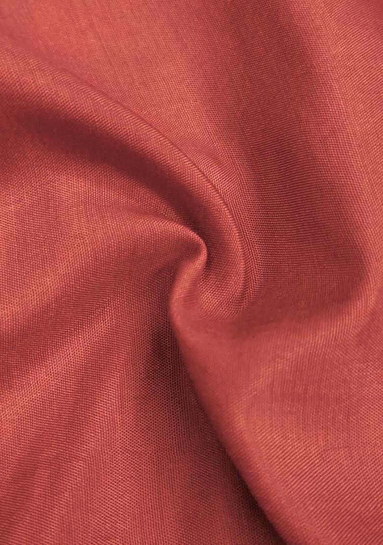 Peach Embroidered Silk Dress Material - Indya