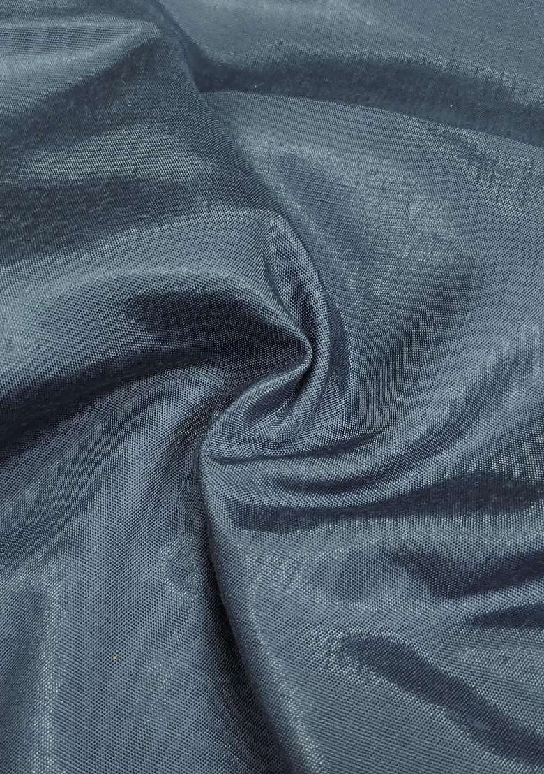 Grey Embroidered Silk Dress Material - Indya