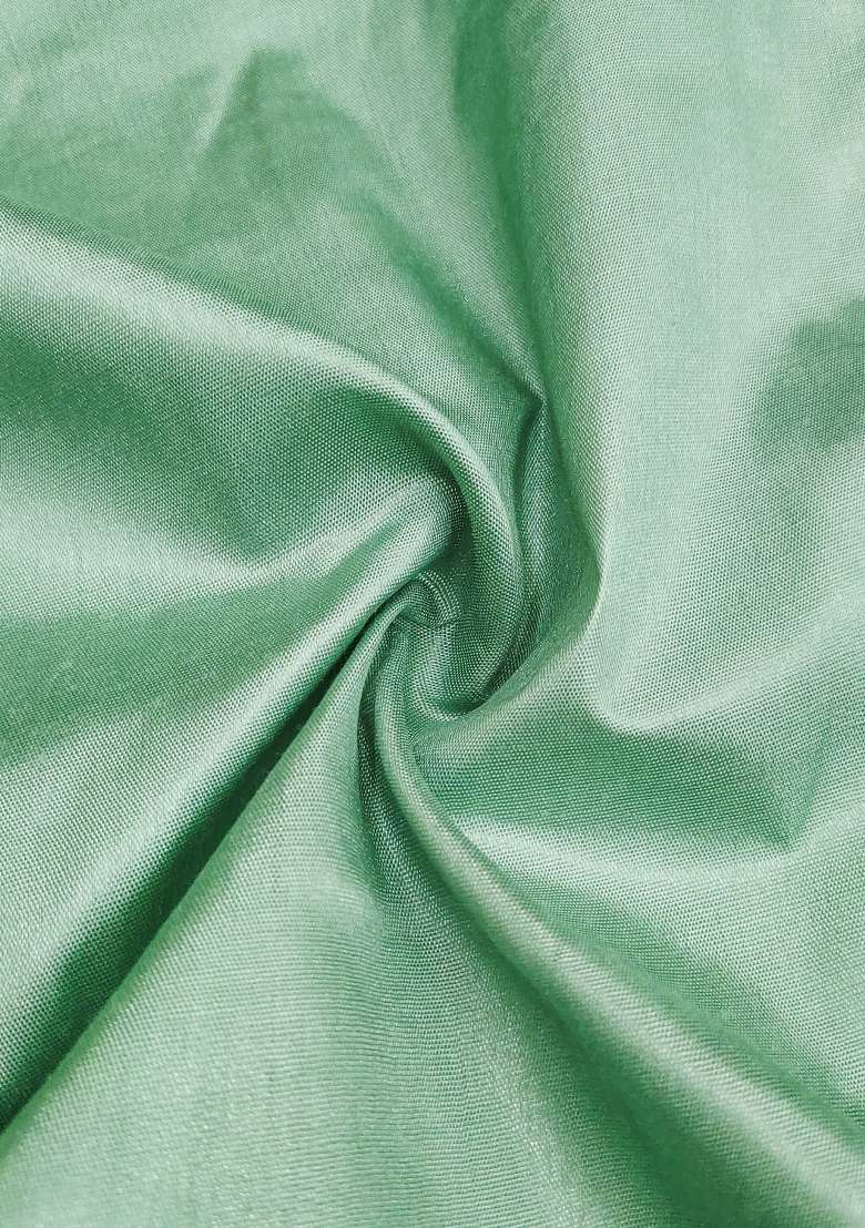 Sea Green Embroidered Oragnza Dress Material - Indya