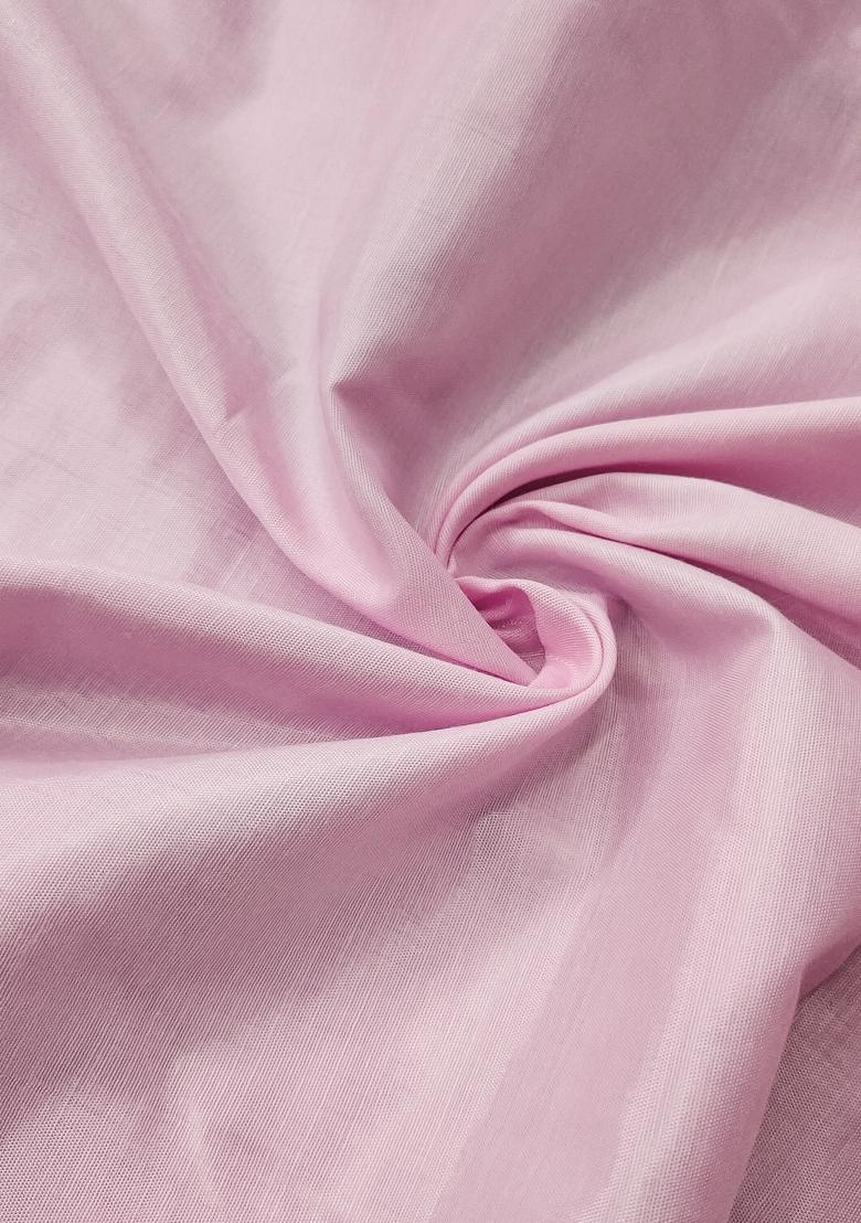 Pink Embroidered Silk Dress Material