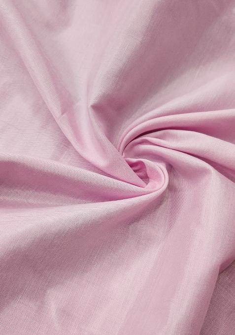 Pink Embroidered Silk Dress Material