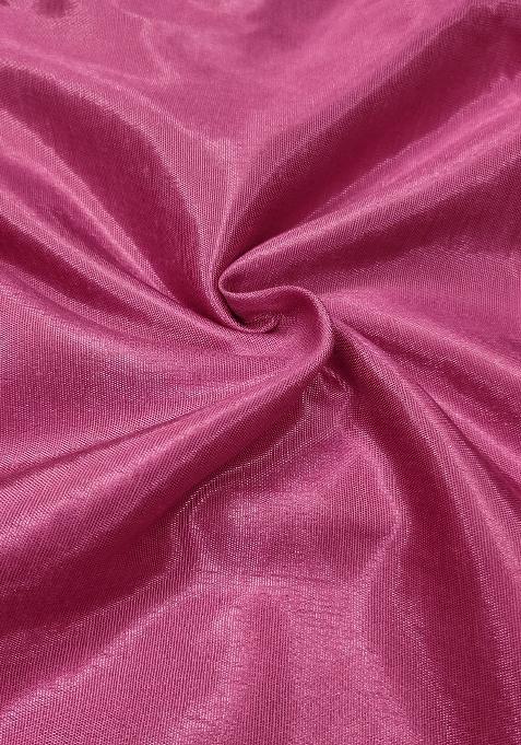 Pink Embroidered Viscose Dress Material