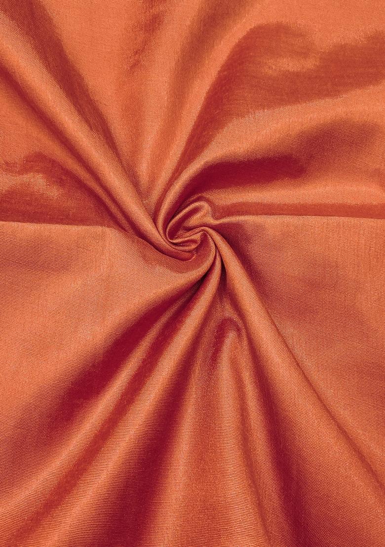 Peach Embroidered Viscose Dress Material