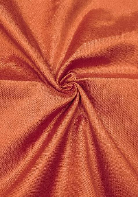 Peach Embroidered Viscose Dress Material