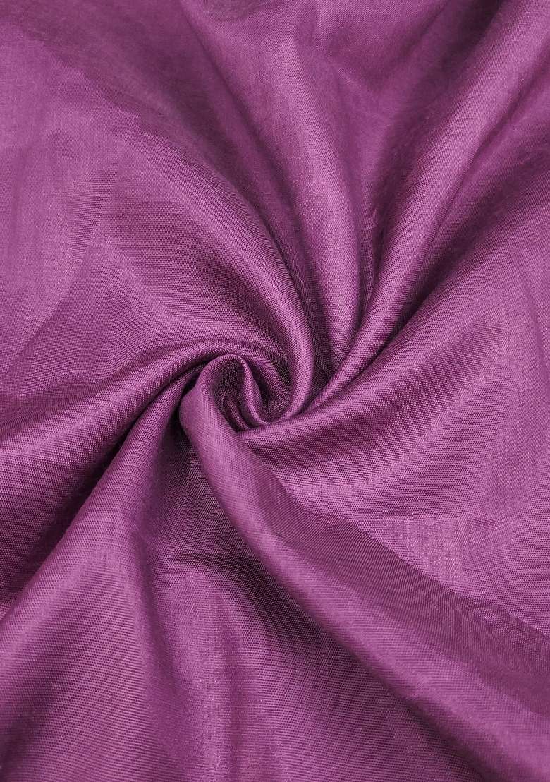 Purple Embroidered Silk Straight Kurta Set - Indya