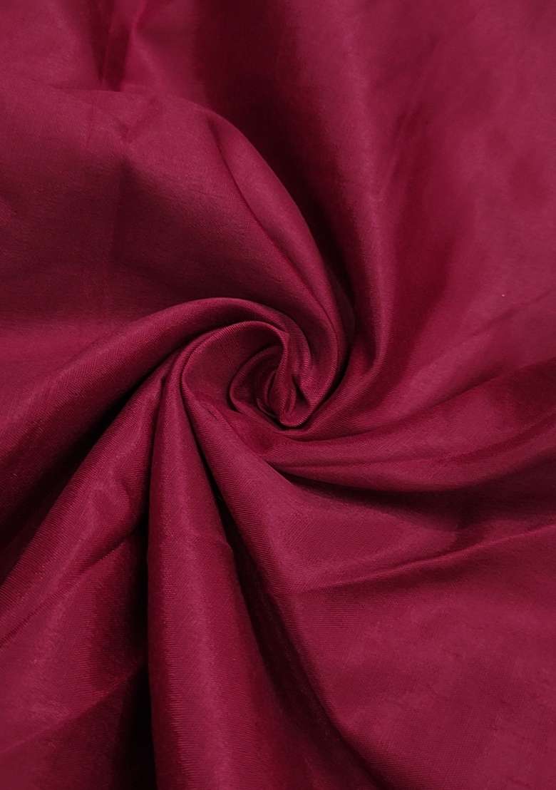 Maroon Embroidered Silk Blend Straight Kurta Set - Indya