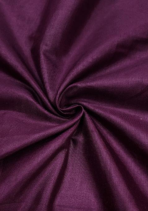 Voilet Embroidered Silk Dress Material