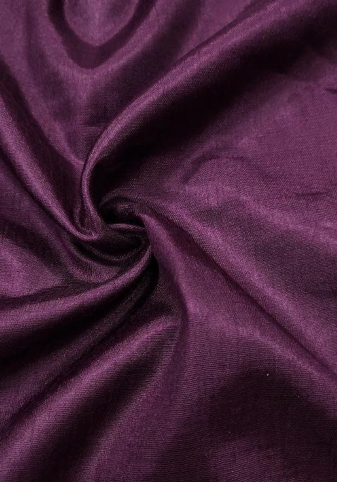 Voilet Embroidered Viscose Dress Material