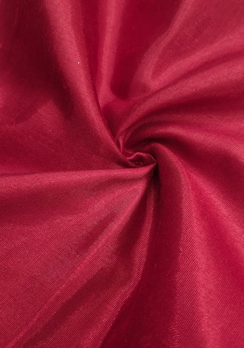 Maroon Embroidered Viscose Dress Material