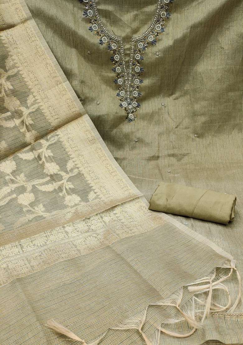 Sea Green Embroidered Viscose Straight Kurta Set - Indya