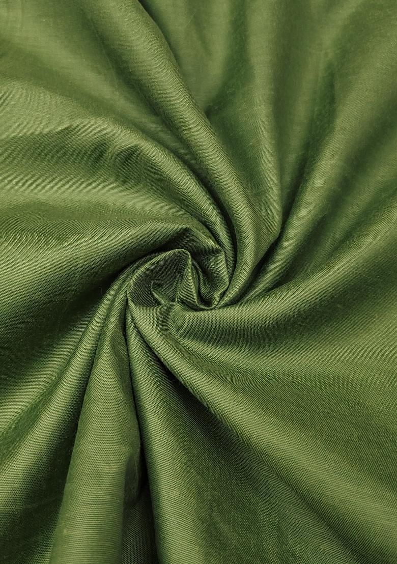 Sea Green Embroidered Blended Dress Material