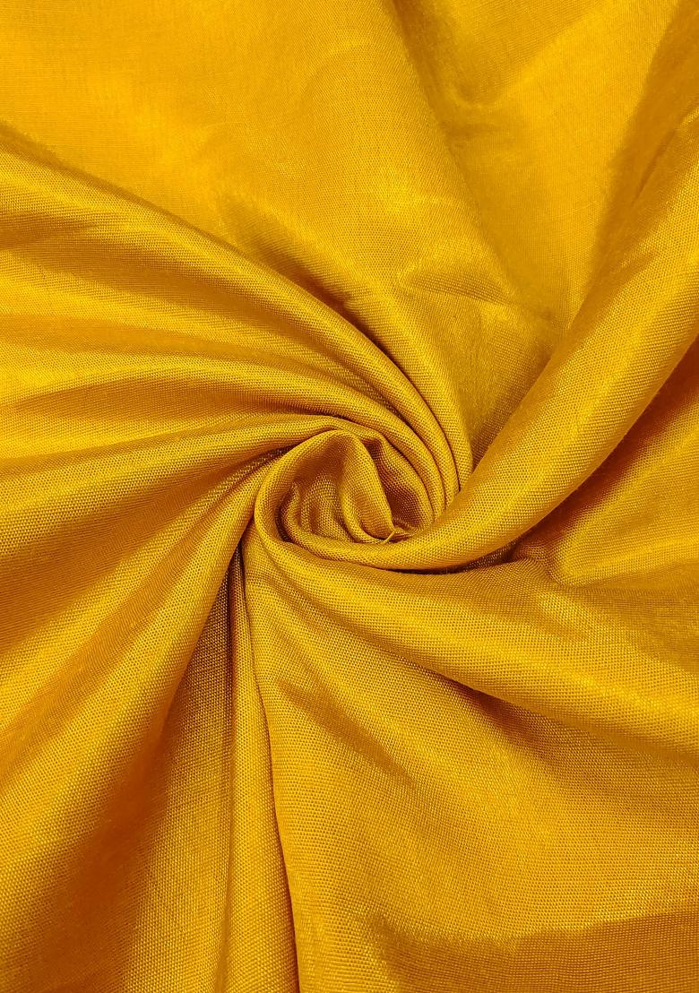 Yellow Embroidered Viscose Dress Material