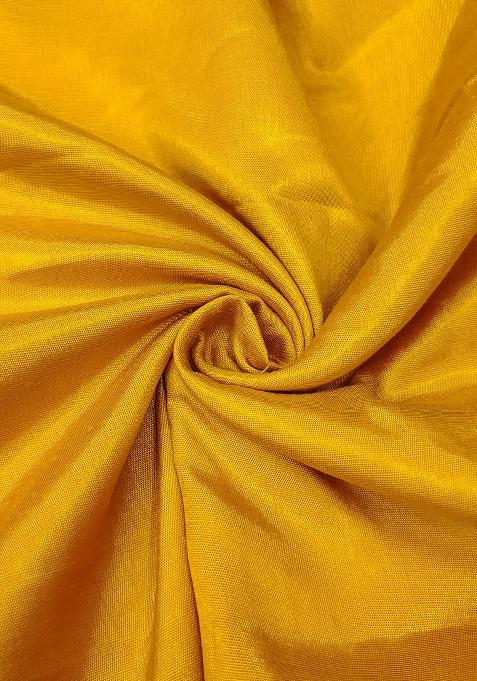 Yellow Embroidered Viscose Dress Material