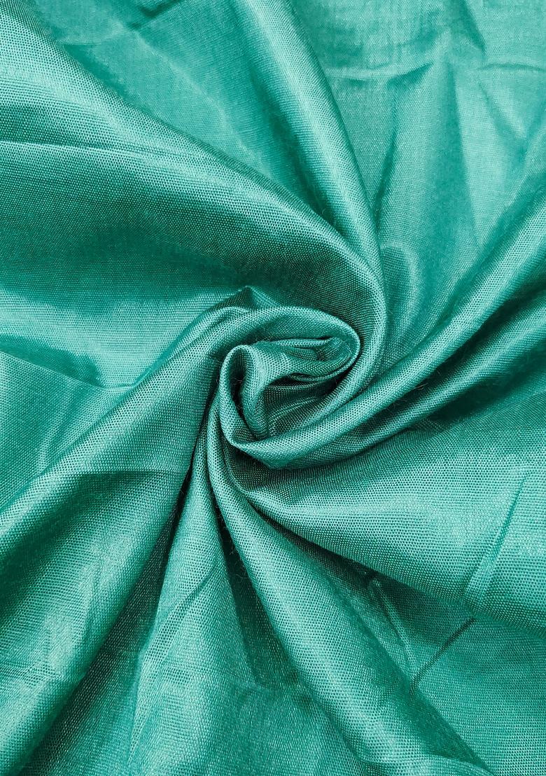 Multicolor Embroidered Silk Dress Material - Indya