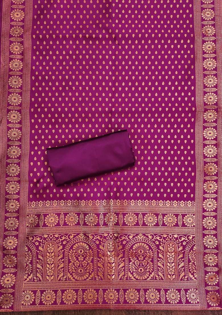 Pink Jacquard Silk Blend Straight Kurta Set - Indya
