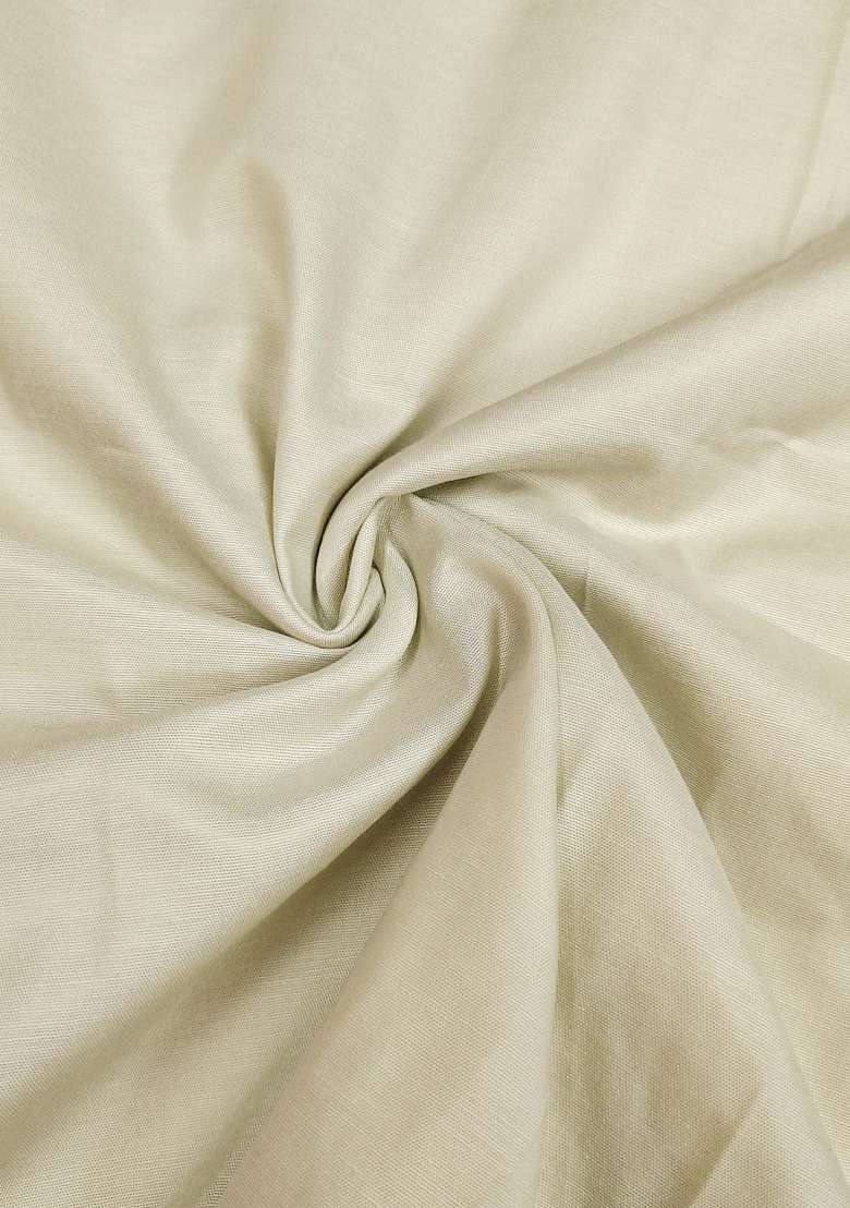 Cream Embroidered Oragnza Dress Material - Indya