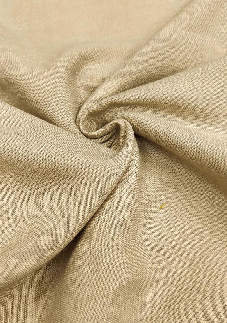 Peach Embroidered Oragnza Dress Material - Indya