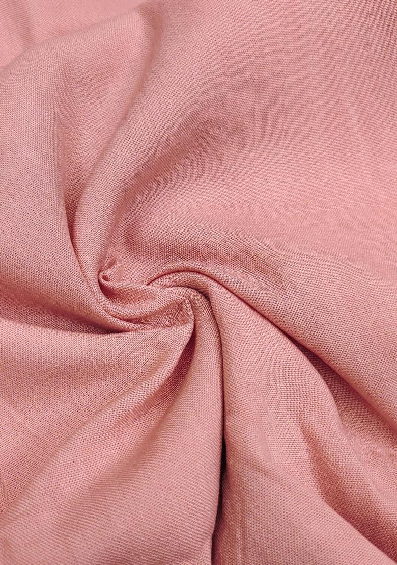 Pink Embroidered Oragnza Dress Material - Indya