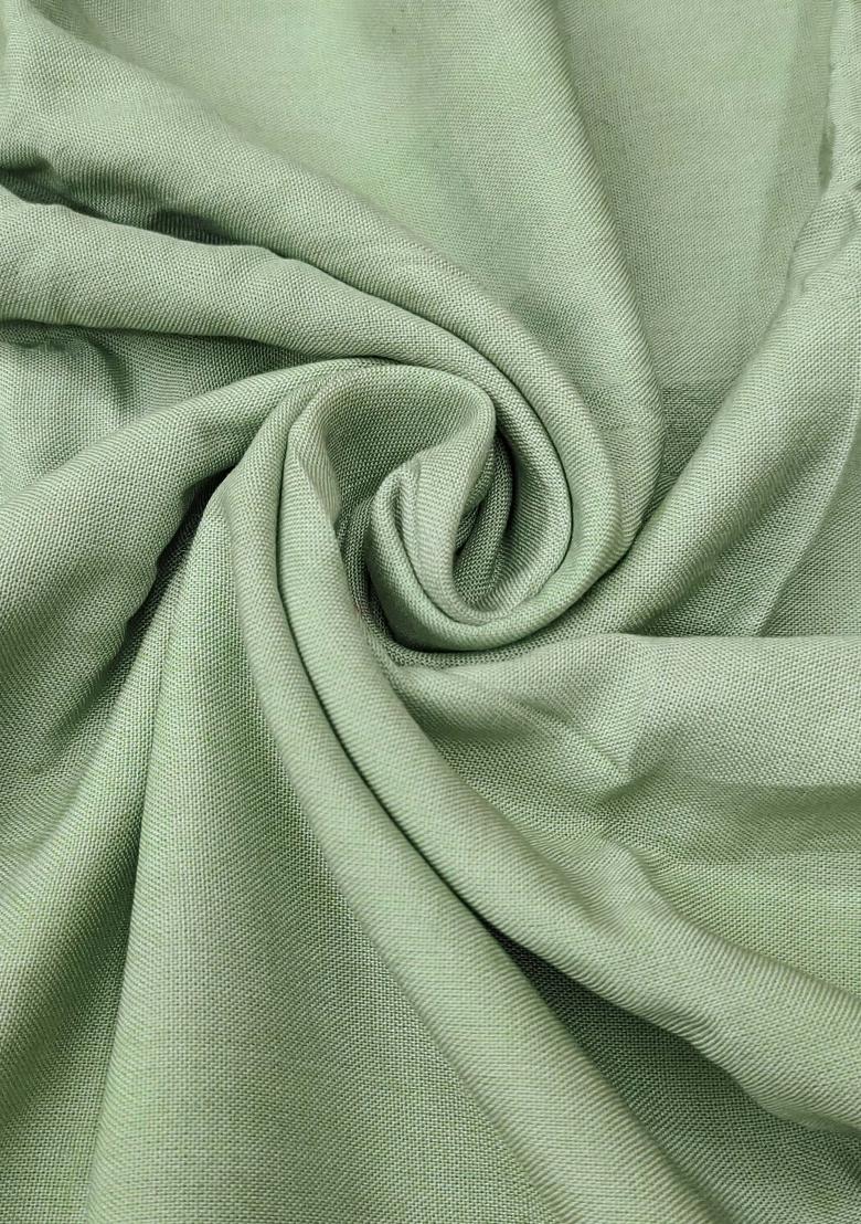 Green Embroidered Silk Dress Material - Indya