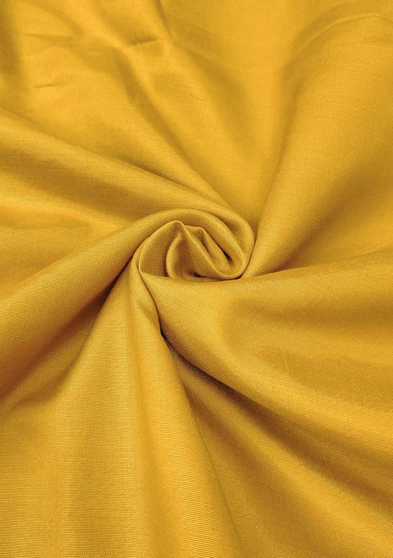 Mustard Embroidered Silk Blend Straight Kurta Set - Indya