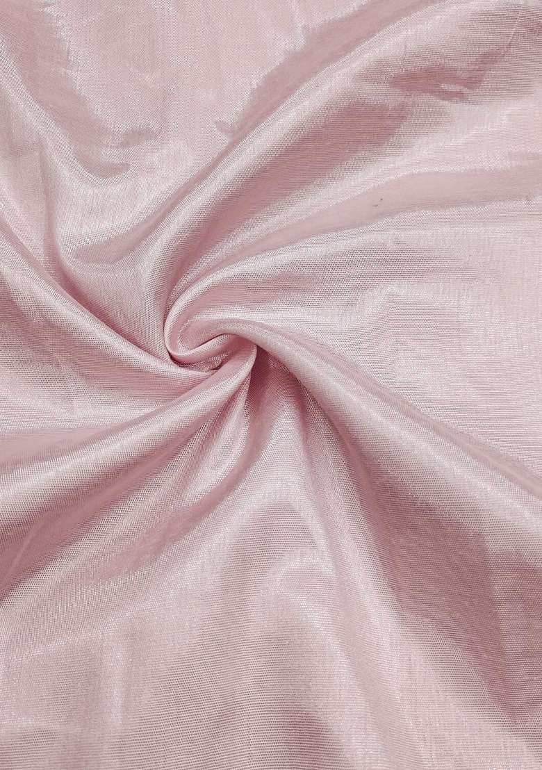 Baby Pink Embroidered Organza Straight Kurta Set - Indya