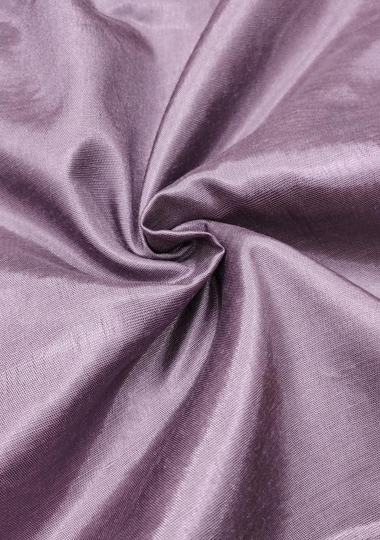 Purple Embroidered Oragnza Dress Material - Indya