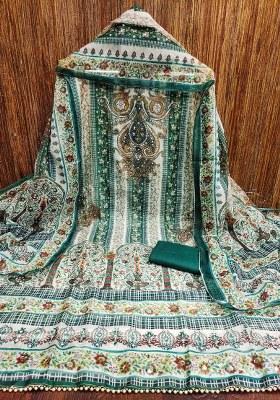 Rama Embroidered Oragnza Dress Material