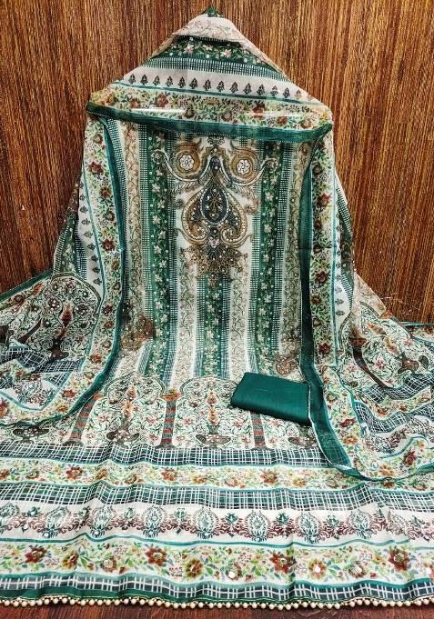 Rama Printed Organza Punjabi Suit