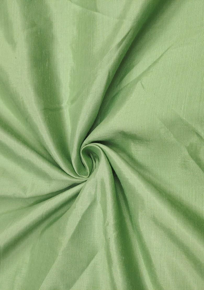 Light Green Embroidered Cotton Blend Dress Material