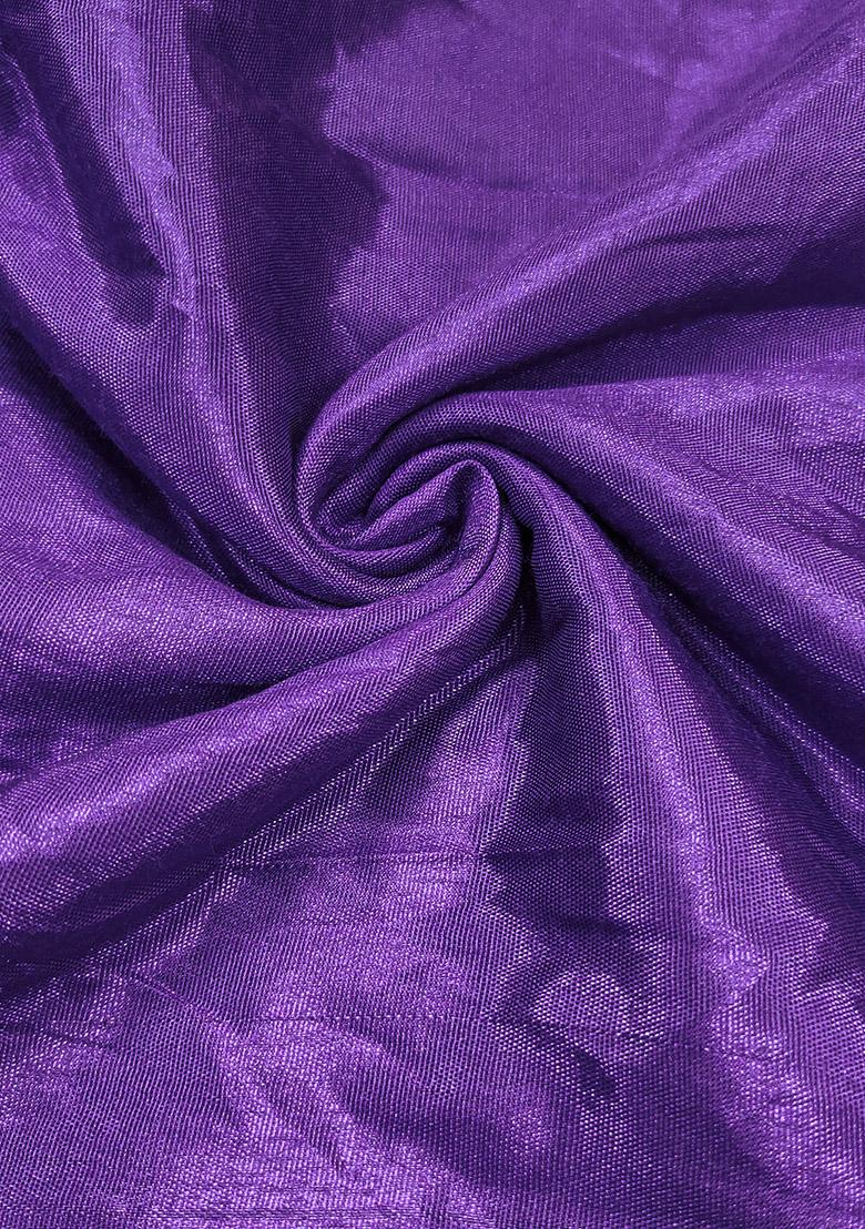 Blue Embroidered Muslin Dress Material