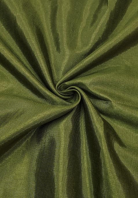 Green Embroidered Blended Dress Material